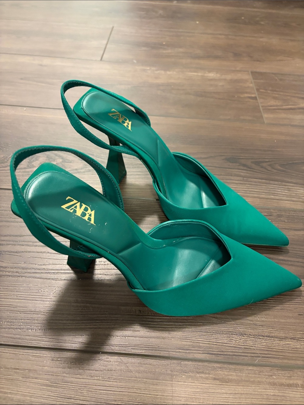 Zara Slingback Green Shoes size 40